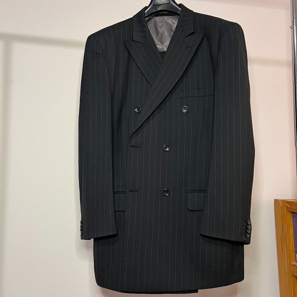 Tessori Black Pinstripe 2-Piece Suit